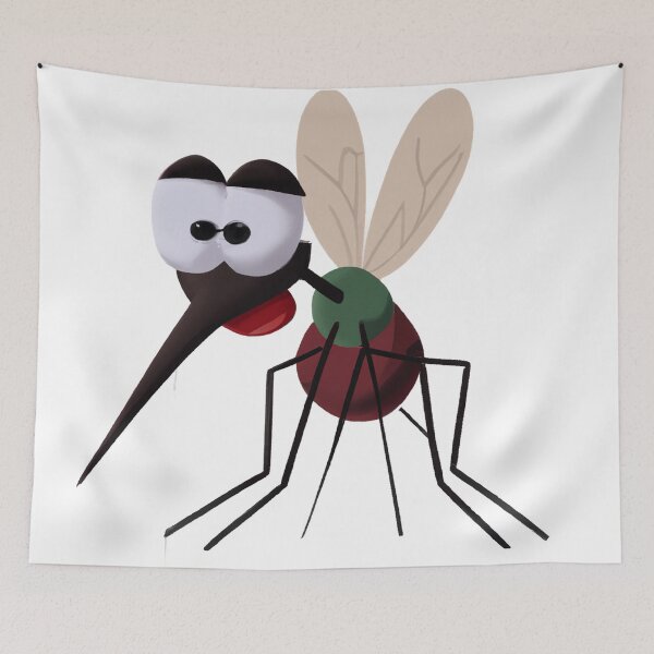 Item preview, Cute Mosquito Drawing designed and sold by WeHeartAnimals.