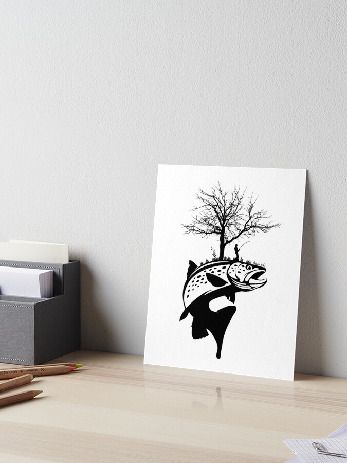 Steelhead Trout Fishing - cool trout fishing Art Print for Sale by  TeeInnovations