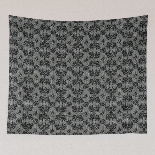 Item preview, Smoky Flint Gray black lace designed and sold by coverinlove.