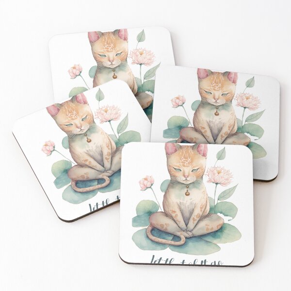 Item preview, Let that Sh!t go yoga cat  designed and sold by printiesart.