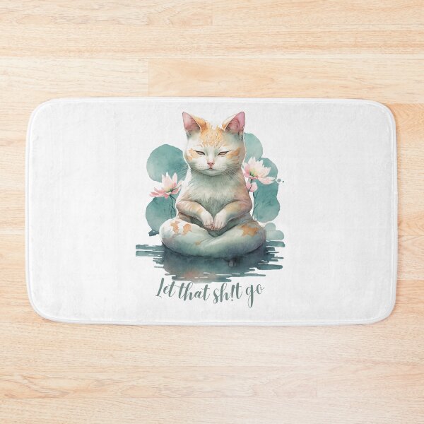 Item preview, Let that Sh!t go yoga cat  02 designed and sold by printiesart.