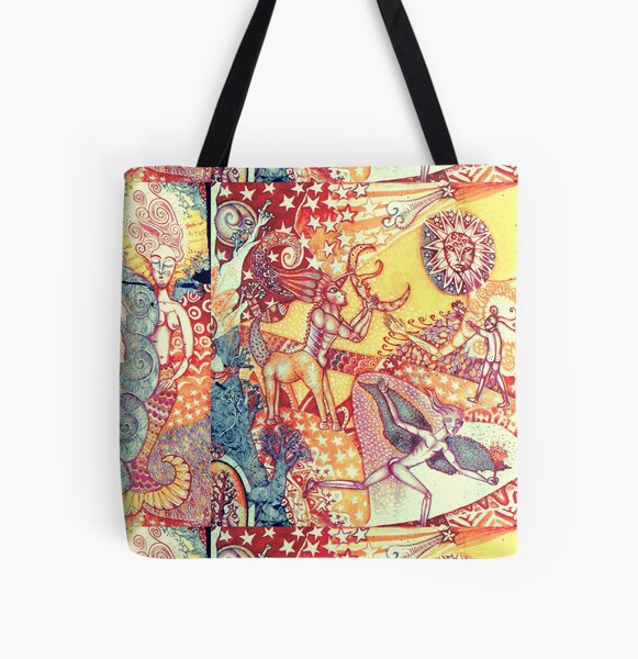 Primavera-Verano Bolsa estampada de tela