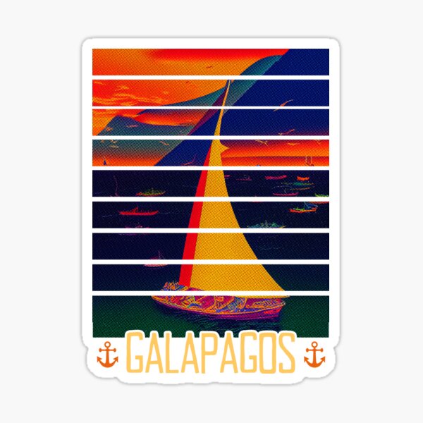 Item preview, Vintage Galapagos, Ecuador Sunset Sailing  designed and sold by CLOUDREST.
