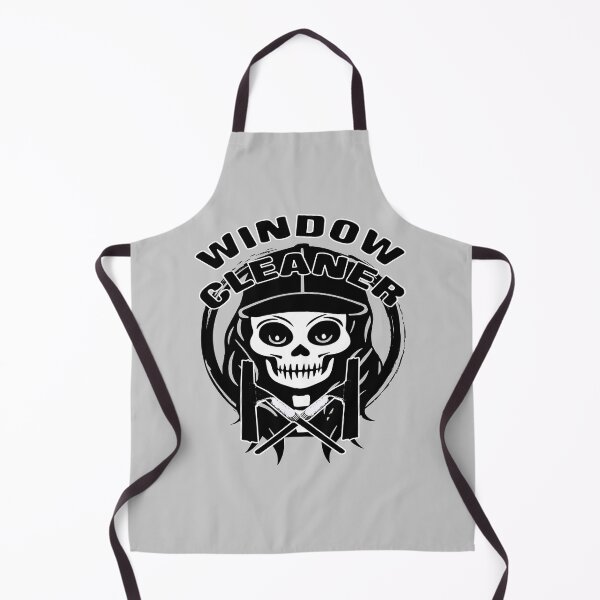 Item preview, Window Cleaner Female Skull and Crossed Squeegee Black Logo designed and sold by Nuletto.