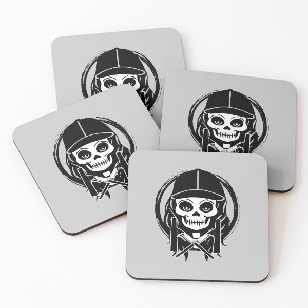 Item preview, Window Cleaner Female Skull and Crossed Squeegee Black Logo designed and sold by Nuletto.