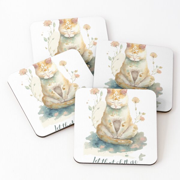 Item preview, Let that Sh!t go yoga cat 03 designed and sold by printiesart.