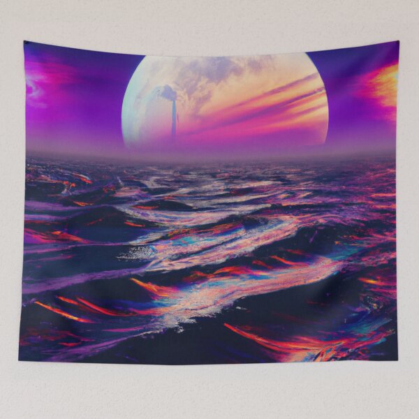 Artikelvorschau, Van Gogh style blood moon lunar space eclipse in the night sky  entworfen und verkauft von Chris Purdy.