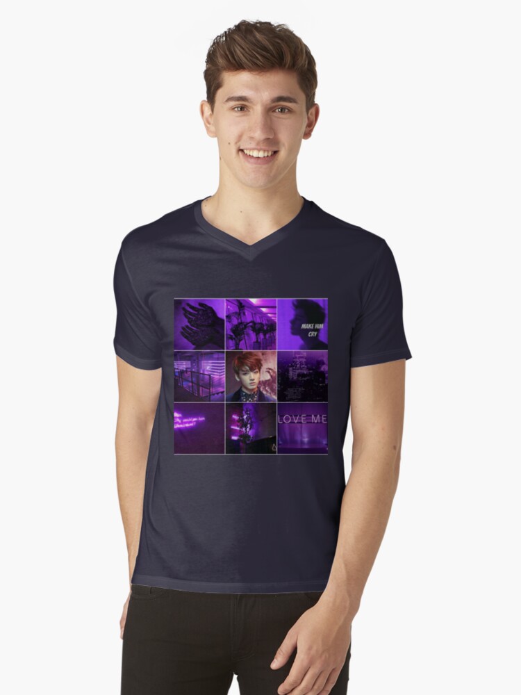 Download "BTS Jungkook Purple Aesthetic" Mens V-Neck T-Shirt by ...