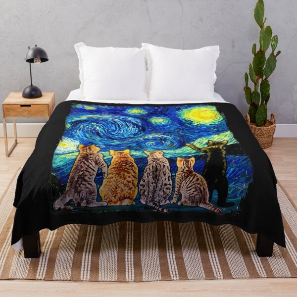 Item preview, Starry Night Kitty Cat, Van Gogh Art Cat Lover Gift, Cat Mom T-Shirt designed and sold by Francois-Lemann.