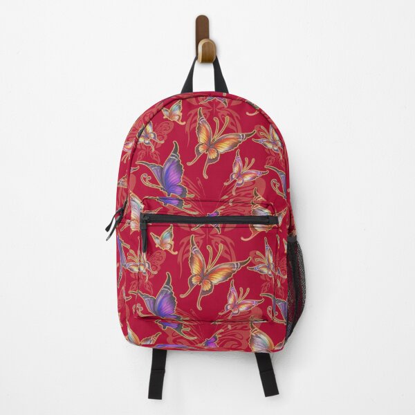 Item preview, Imperial Red Butterfly: Gold & Purple Ethereal Floral Pattern designed and sold by Art-PraveenRai.