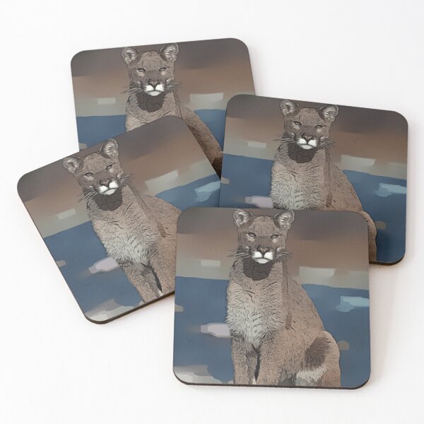 Item preview, panther sitting next to water designed and sold by Design Kingdom.