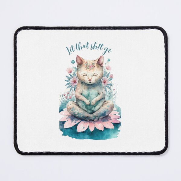 Item preview, Let that Sh!t go yoga cat 05 designed and sold by printiesart.