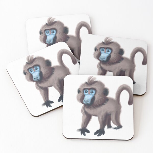 Item preview, Cute Baboon Drawing designed and sold by WeHeartAnimals.