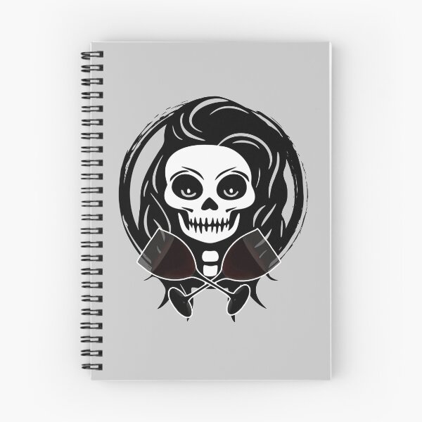Item preview, Wine Drinker Female Skull and Crossed Wine Glasses Black Logo designed and sold by Nuletto.