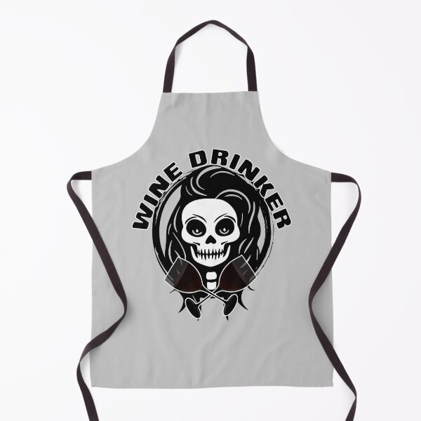 Item preview, Wine Drinker Female Skull and Crossed Wine Glasses Black Logo designed and sold by Nuletto.