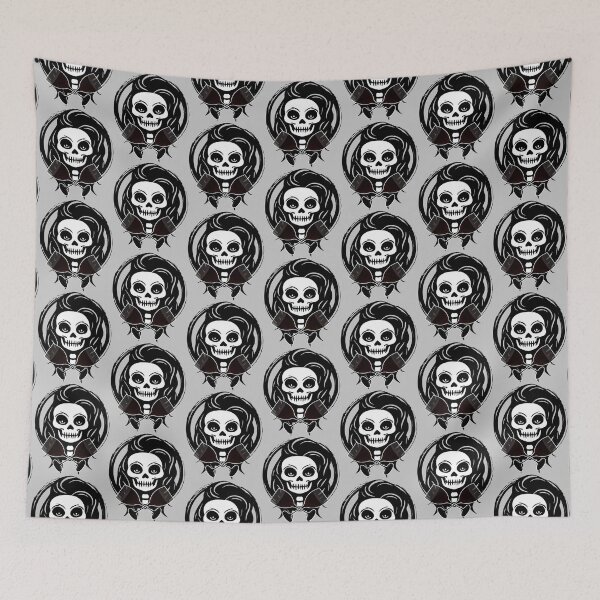 Item preview, Wine Drinker Female Skull and Crossed Wine Glasses Black Logo designed and sold by Nuletto.