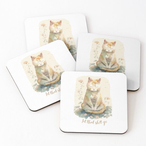 Item preview, Let that Sh!t go yoga cat 06 designed and sold by printiesart.
