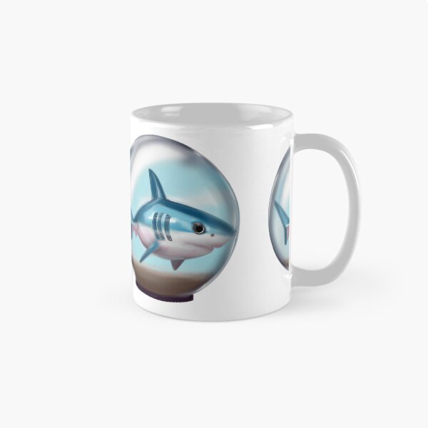 Aperçu de l'œuvre Cute Shark Drawing créée et vendue par WeHeartAnimals.