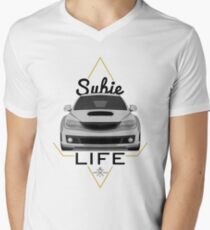 Subie life white Men's V-Neck T-Shirt