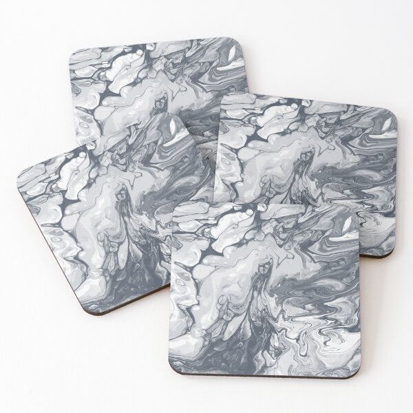 Artikelvorschau, Vivid Grey Palette 4 Marble Fluid Art entworfen und verkauft von Janzay.