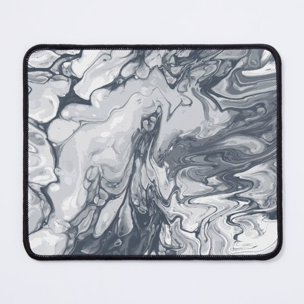 Aperçu de l'œuvre Vivid Grey Palette 4 Marble Fluid Art créée et vendue par Janzay.
