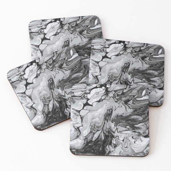 Artikelvorschau, Vivid Grey Palette 5 Marble Fluid  Art  entworfen und verkauft von Janzay.