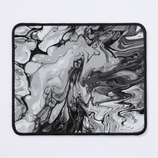 Aperçu de l'œuvre Vivid Grey Palette 5 Marble Fluid Art créée et vendue par Janzay.