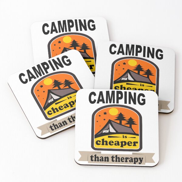 Item preview, Camping is cheaper than therapy - camping lovers shirts designed and sold by latelierdechris.