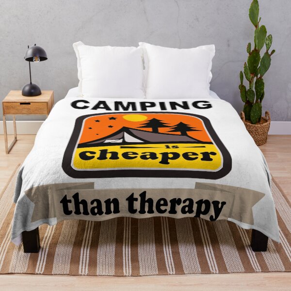 Aperçu de l'œuvre Camping is cheaper than therapy - camping lovers shirts créée et vendue par latelierdechris.