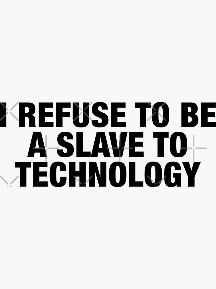 "Wednesday Addams Quote Slave to Technology" Sticker for Sale by