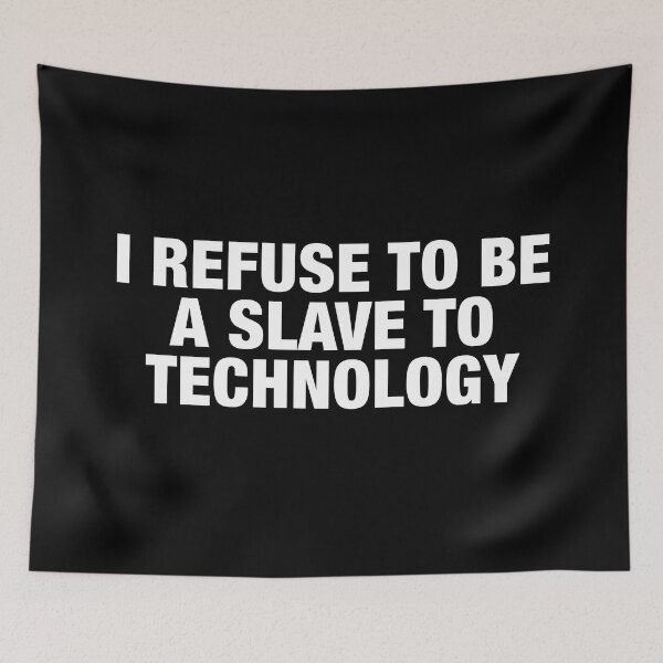 Item preview, Wednesday Addams Quote Slave to Technology designed and sold by FandomPlanet.