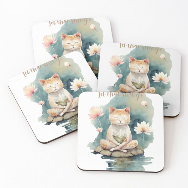 Item preview, Let that Sh!t go yoga cat 14 designed and sold by printiesart.