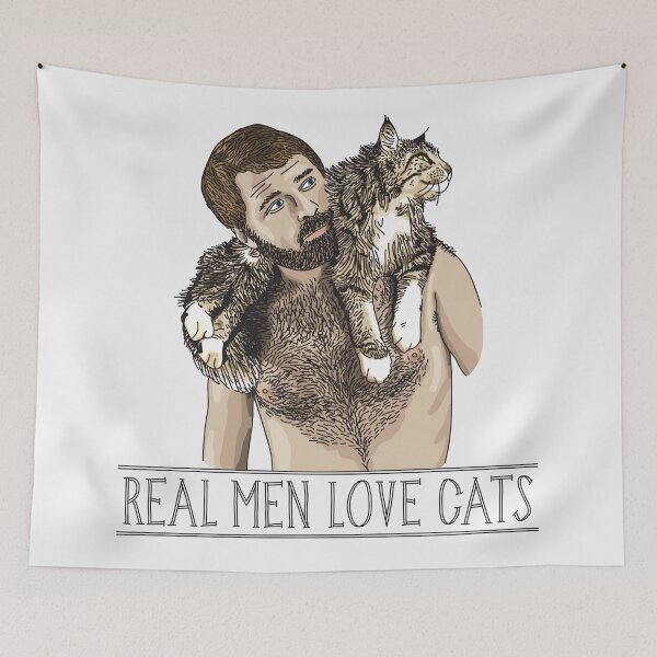 Item preview, Real Men Love Cats designed and sold by beardsandcats.