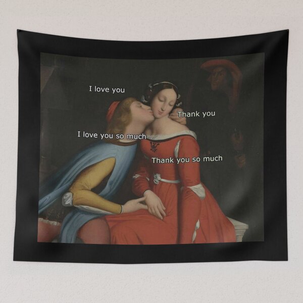 Item preview, I love you Thank You! - Thanksgiving, Christmas And Birthday Party Gift Ideas for Classic Memes Lovers and Fans designed and sold by Memeing Everything.