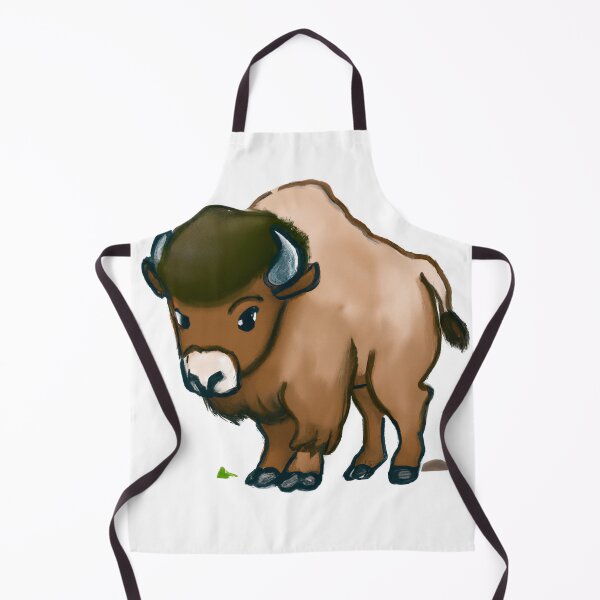 Item preview, Cute Bison Drawing designed and sold by WeHeartAnimals.