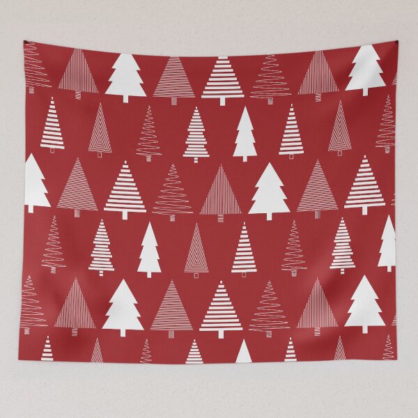 Item preview, Christmas Tree // Red Backgound // Christmas Holidays // Red Xmas designed and sold by DropRomance.