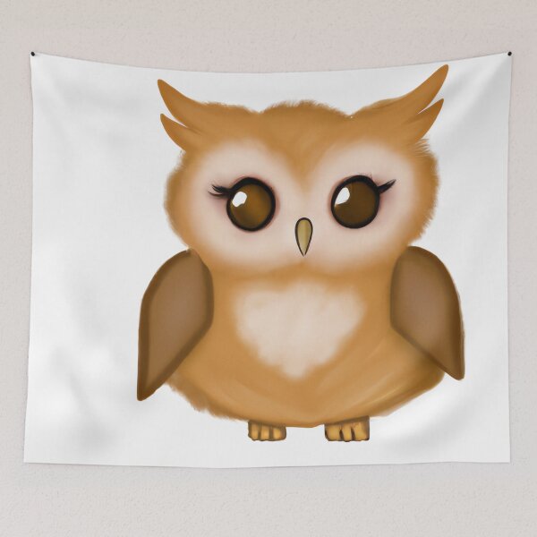 Item preview, Cute Owl Drawing designed and sold by WeHeartAnimals.
