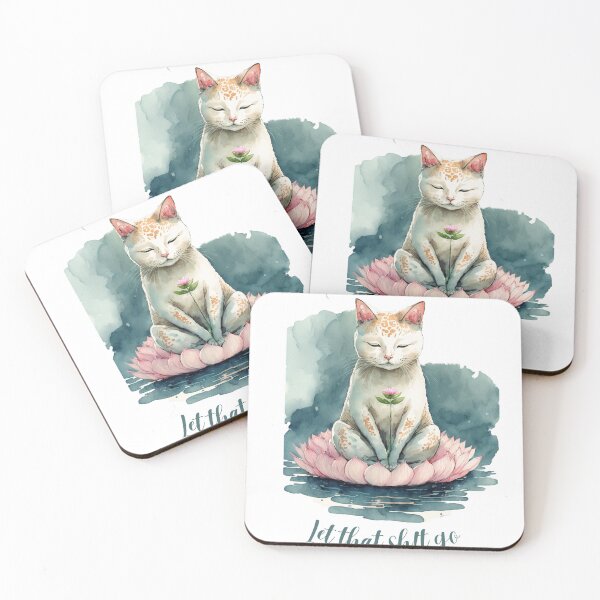 Item preview, Let that Sh!t go yoga cat 15 designed and sold by printiesart.