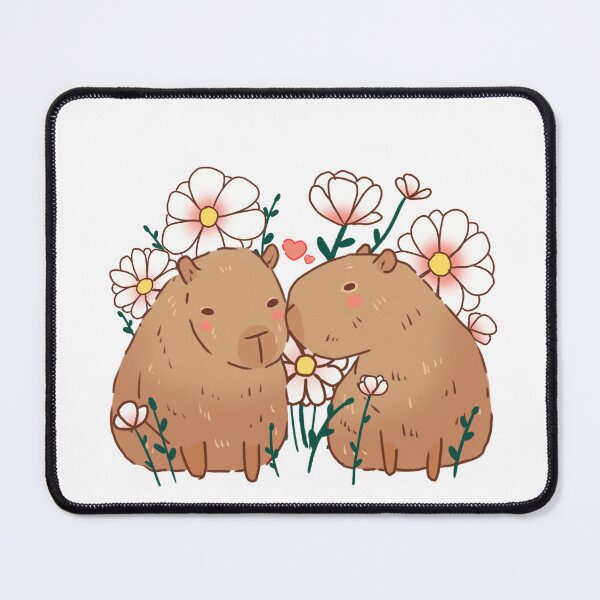 Artikelvorschau, Capybaras lieben Blumen entworfen und verkauft von Mayarart.
