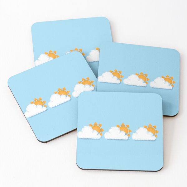 Item preview, Retro Pixel Sunshine and Cloud Weather Icon Design designed and sold by 8BitTrip.