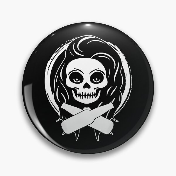 Item preview, Bartender Female Skull and Crossed Beer Bottles White Logo designed and sold by Nuletto.