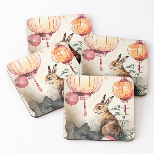 Item preview, Chinese New Year 2023 Year of the Rabbit With Chinese Lanterns designed and sold by CGSGraphics.