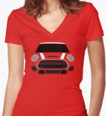 White Italian Job Women's Fitted V-Neck T-Shirt