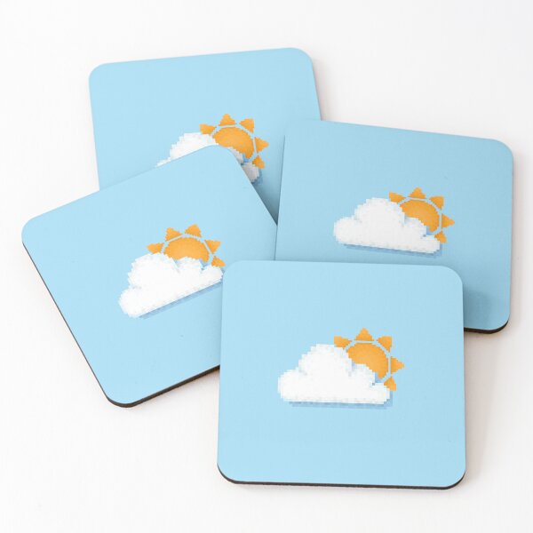 Item preview, Retro Pixel Sunshine and Cloud Weather Icon Design designed and sold by 8BitTrip.