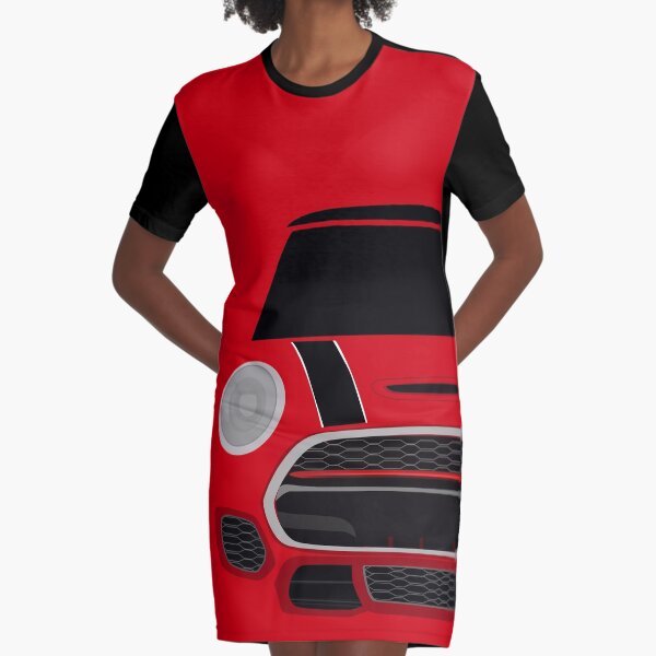 Red italian Job Graphic T-Shirt Dress