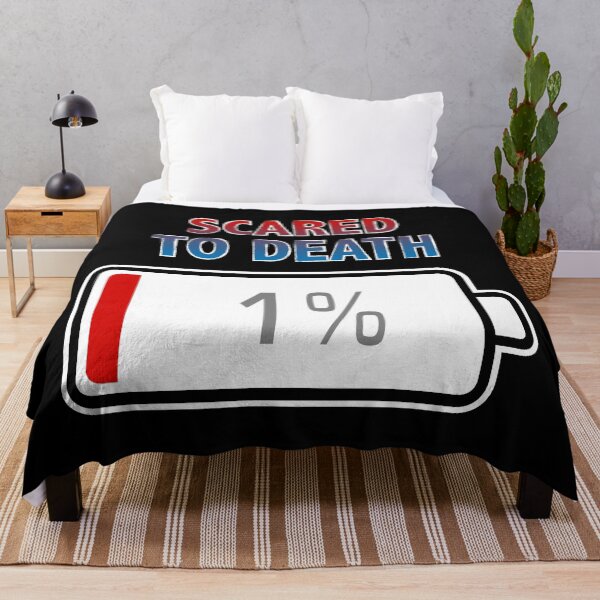 Item preview, Scared to Death with Battery at 1% designed and sold by Moodific.
