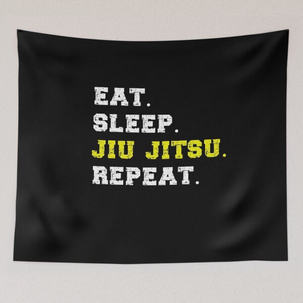 Item preview, Eat Sleep Jiu Jitsu Repeat! Funny Jiu Jitsu Design. Japanese Martial Art Quote/Phrase! Funny Jiu Jitsu Design for a Jiu Jitsu / Jujitsu Lover designed and sold by TheKarateStore.