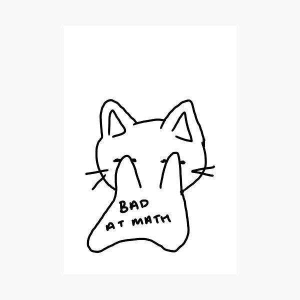 Item preview, Bad At Math Cat designed and sold by WildeStudio.
