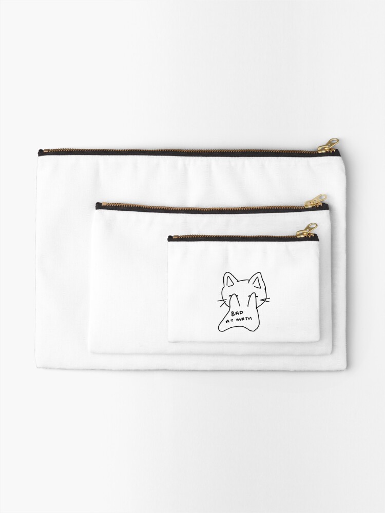 Thumbnail 2 of 4, Zipper Pouch, Bad At Math Cat designed and sold by WildeStudio.