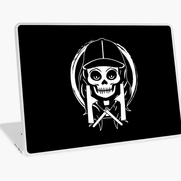 Item preview, Window Cleaner Female Skull and Crossed Squeegee White Logo designed and sold by Nuletto.
